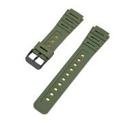 PIGLOLKINY For Casio Montre CA-53W CA-61W FT-100W W-520U Bracelet En Résine Convexe for Outil Accessoire(Green-B clasp,20mm)