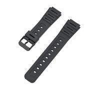 PIGLOLKINY For Casio Montre CA-53W CA-61W FT-100W W-520U Bracelet En Résine Convexe for Outil Accessoire(Black-B clasp,20mm)