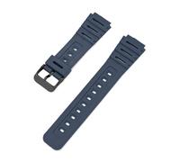 PIGLOLKINY For Casio Montre CA-53W CA-61W FT-100W W-520U Bracelet En Résine Convexe for Outil Accessoire(Blue-B clasp,18mm)