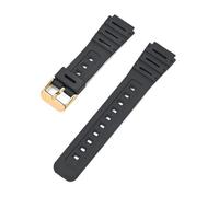 PIGLOLKINY For Casio Montre CA-53W CA-61W FT-100W W-520U Bracelet En Résine Convexe for Outil Accessoire(Black-G clasp,20mm)