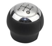 PIGLOLKINY Pommeau de levier vitesse en cuir for Toyota For Corolla For Verso II 2007-2013, frein for main stationnement, soufflet protection(Silver Cap 5 Speed)