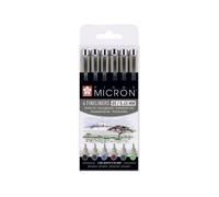 Royal Talens Set de fineliners SAKURA Pigma Micron 05 - 6 stylos 0,45 mm - Couleurs terre - Étanche