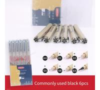 Pigma Micron-Ensemble De Stylos À Dessin,Marqueurs D'art,Doublure Pigmentée,Pinceau Souple,Lot 003 005 01 02 03 04 05 08 1 2 3 - Type 6pcs-Set Box