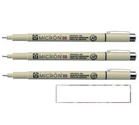 Pigma MICRON Sakura 08 Noir. 3PCS et 1 carte