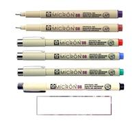 PIGMA MICRON Sakura 08 - set De 6 Couleurs. set 6 Fineliners et 1 carte