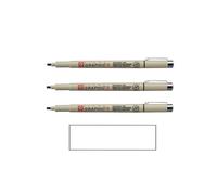 Pigma SAKURA Micron Noir GRAPHIC 3 set 3PCS et 1 carte