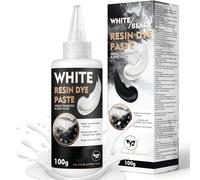 Pigment Blanc pour Résine Époxy - 100g Colorant Résine Epoxy Opaque Haute Concentration pour Résine UV, Peinture Époxy, Bijoux, Tables Rivière - Pâte Colorante Blanche pour Art en Résine
