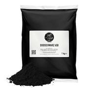 Pigment de couleur noir oxydé | 1 kg | Pigment de qualité supérieure pour colorer la masse de béton, la chape, le plâtre, la résine, le lasure ou le mortier de joints | Fabriqué en Allemagne