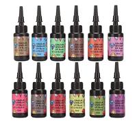 Pigment de résine UV, 12 pièces de résine UV, couleurs assorties, durcissement rapide, couleur vive, résine UV, fabrication de bijoux, colorant concentré pour la coloration de la résine