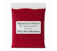 Pigment en poudre huile tempera fresques encaustique colorants colorés 100 g rouge bordeaux chaux décoration peinture artistique teinte intérieure vive mate naturelle