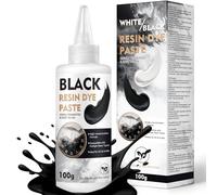 Pigment Noir pour Résine Époxy - 100g Colorant Résine Epoxy Haute Concentration pour Peinture Époxy, Bijoux, Table Rivière, UV Résine - Pâte Opaque pour Art en Résine