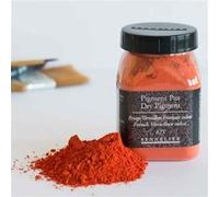Pigment pour création de peinture - pot 100 g - Rouge vermillon français substitut Rouge