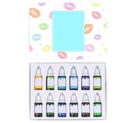 Pigment Végétal pour Gloss Cosmétique Lèvres, Lot de 12, Blanc | Formule Concentrée Vegan à Vitamine C, Choix de Teintes Variées, Colorant Liquide pour Préparation de Brillants Faits Maison