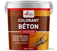 Pigments, colorants, pour béton, ciment, enduit, mortier, dalle, chaux, plâtre, oxydede fer, chrome, titane : Arcacolors - 25 kg Rouge - ARCANE INDUSTRIES