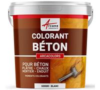 Pigments, colorants, pour béton, ciment, enduit, mortier, dalle, chaux, plâtre, oxydede fer, chrome, titane : Arcacolors - 500 gr Blanc - ARCANE INDUSTRIES