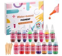 pigments de couleur à base d'eau pour la création de motifs colorés DIY, poudres de moulage concentrées pour peinture sur béton, plâtre, peinture ciment pour projets de modélisme - 20 ml par sachet