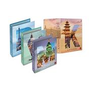 Pigna, A4 DREAM CITIES carnet à anneaux, carnet à anneaux, Classement de documents, Format 27x32 cm, 5 pièc.