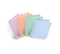 Pigna, A4 Monochrome Pastel, classeur à anneaux, Couleurs pastel, Classement de documents, Format 27x32 cm, 5 pièc.