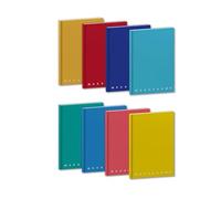 Pigna, A5 Monochrome Notebook The Original, couverture rigide, 4M intérieur, 4 mm carré, 80 g, Assorted Covers, 15x20,5 cm, 5.