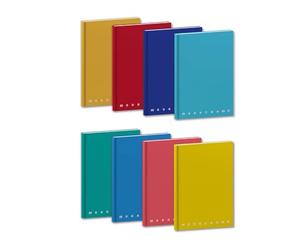 Pigna, A5 Monochrome Notebook The Original, couverture rigide, intérieur 1R, ligné, 80 g, couvertures assorties, 15x20,5 cm, 5.