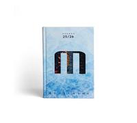 Pigna, agenda monochrome A.I.M. date fixe 25/26, 12 mois, 320 pages, idéal pour organiser les échéances, les activités et les devoirs scolaires, idéal pour les étudiants, bleu clair
