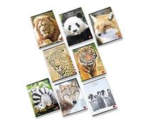 Pigna ANIMAL 02307650Q Maxi Cahiers A4 Tableau 0Q avec marge, 5 mm, lot de 10 pièces