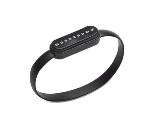 Pigna, bracelet MONOCROMO PATTERN, bracelet de charge et de transmission de données, noir, 1