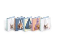 Pigna, cahier à anneaux format A4 DOLCI CUCCIOLI, motifs assortis, cahier à anneaux, organisation de notes scolaires et/ou de documents, format 27x32 cm, lot de 5 pièces