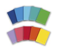 Pigna Cahier A5 Monochrome - intérieur 0Q quadrillé 5 mm avec marge - Papier 80 g/m² - 10 pièces