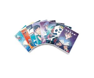 Pigna, cahier manga, couverture brillante, A4 21 x 29,7 cm, 42 feuilles 80 g/m², feuilles lignées avec marges pour quatrième et cinquième année du primaire, couvertures assorties, lot de 10