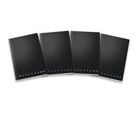 Pigna Cahier monochrome Reliure à fil Singer, 1R intérieur, ligné, A4 Maxi 22x28 cm, Parfait pour les notes et les dessins, 5