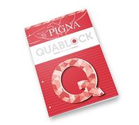 Pigna Clipboard QUABLOCK A5, papier 80 g/m², 4 trous, intérieur 1R, ligné, idéal pour l'école et le bureau, recharges pour reliure à anneaux, 50 feuilles, 5 pièc.