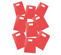 Pigna, Couverture de cahier en PVC brillant coloré, format A4, 230 microns, avec rabats et pochette de coin, couleur rouge, 25 pièces