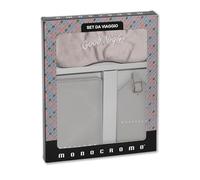 Pigna, kit de voyage MONOCROME, set (masque de sommeil, porte-passeport, étiquette de bagage), gris