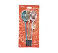 Pigna, lot de 3 stylos à encre gel en forme de raquette, Sinner