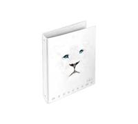 Pigna Lot de 5 dossiers à anneaux, monochrome, blanc, rangées de 27 x 32 cm,