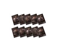 Pigna, Maxi Cahier monochrome chocolat A4, papier intérieur 100 g/m², pages 72 + revêtement, intérieur 4 m, carreaux 4 mm, sujets assortis, lot de 10