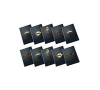 Pigna, Maxi Cahier monochrome Gold, A4, papier intérieur 100 g/m², pages 72 + revêtement, intérieur 4 m, carreaux 4 mm, sujets assortis, lot de 10