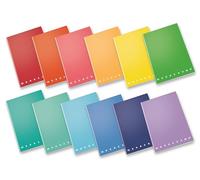 Pigna, Maxi Cahier Monochrome L'Original, A4, 80 g, 80 pages, couverture rigide, plastifié brillant, intérieur 5M, 5 mm au carré pour l'élémentaire et le secondaire, couleurs assorties, 10