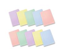 Pigna – Maxi cahier Pastel A4, 80 p, couverture rigide, carreaux 5 mm, couleurs assorties, 10
