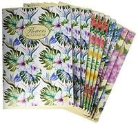 Pigna, Maxi Cahier Nature Fleurs, A4 21x29,7 cm, intérieur 1R, ligné, 80 g, Papier recyclé, matières assorties, 10