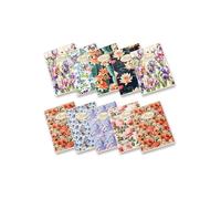 Pigna, Maxi Cahier Nature Fleurs, A4 21x29.7 cm, intérieur 5M, carré 5 mm, 80 g, Papier recyclé, matières assorties, 10