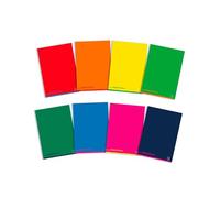 Pigna, Maxi Colours, A4 21x29.7 cm, 80 g/m², Couverture cartonnée couchée une face, feuilles carrées de 5 mm pour l'élémentaire et le secondaire, Couleurs assorties, 10