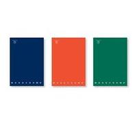 Pigna Monocromo bloc-notes A4 96 feuilles Bleu, Vert, Orange G