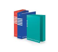 Pigna, Porte-documents D7 monochrome avec élastique, design élégant, parfait pour le classement de documents, 25 x 35 x 7 cm, 3 pièces