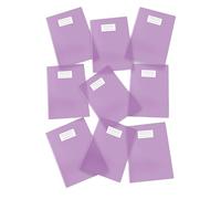 Pigna, Protège-cahier en PVC transparent coloré, format A4, 210 microns, avec rabats et pochette de coin, couleur violet, 25 pièces