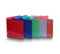 Pigna, Reliure à anneaux A5 Monochrome The Original, Reliure à 4 anneaux, Design élégant, Organisation de documents, Format 18,5x22 cm, Couleurs assorties, paquet de 5