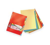 Pigna, Séparateurs en carton de couleurs assorties, 12 pièces, sous blister