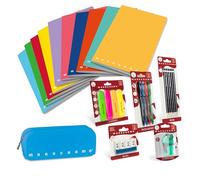 Pigna, Set scolaire Monocromo Bambino Ragazzo Unisex, kit scolaire coordonné papeterie et écriture