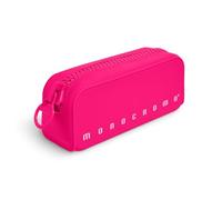 Pigna, trousse en silicone souple, couleur unie FLUO avec fermeture éclair, couleur rose, emballage 1 pièce